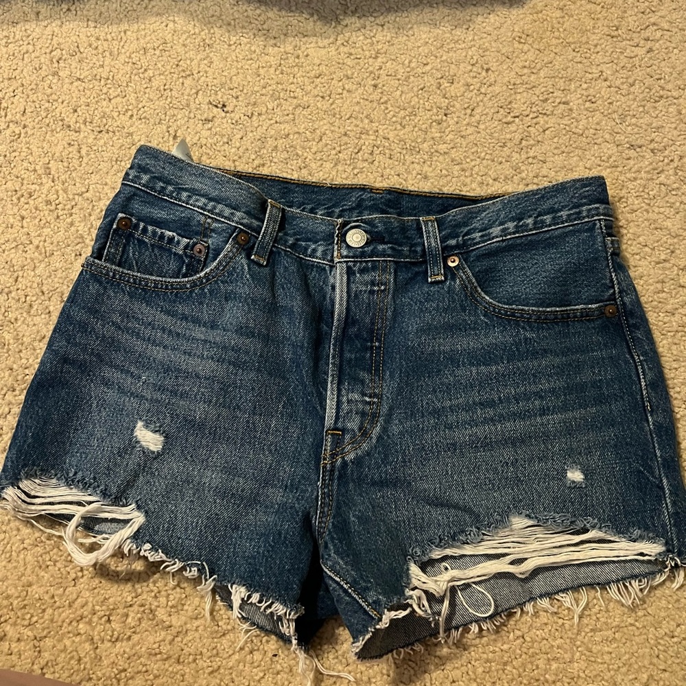 Levi High Rise Jean Shorts